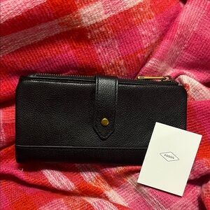 Fossil Black and Gray Women's Wallet
